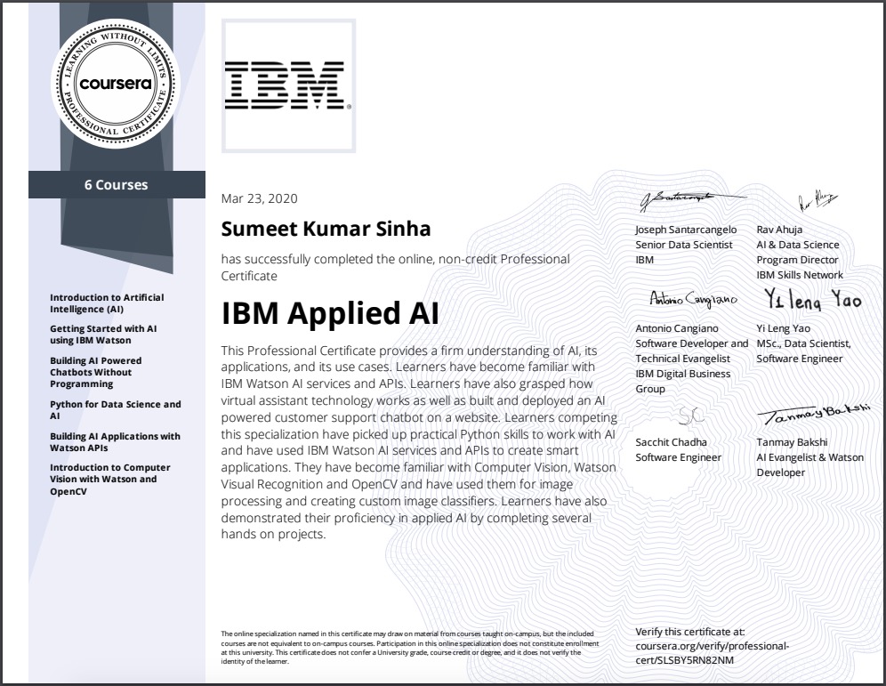 IBM-Applied-AI-Professional-Certificate